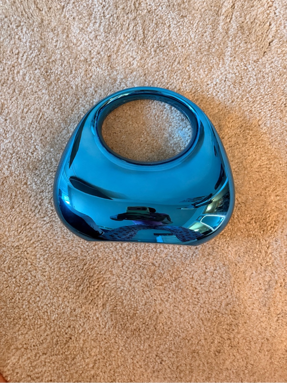 Blue Decorative Modern Ring Vase - Home Accents